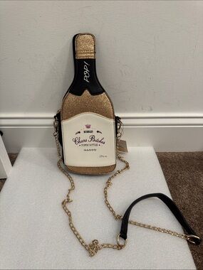 Champagne bottle cheers crossbody bag purse